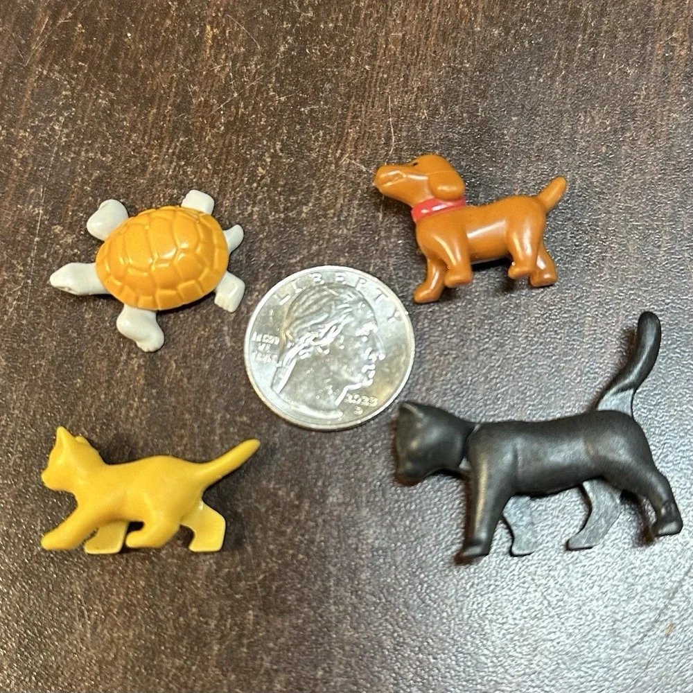 Playmobil Pet Animal Lot Cat‎ Dog Turtle Black Yellow Replacement Figures